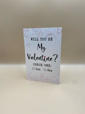Valentine’s card - Pink Heart Design blank card